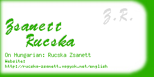 zsanett rucska business card